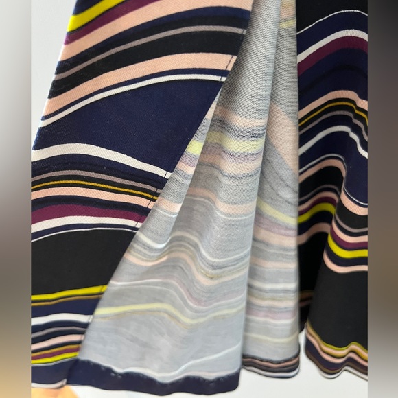 Diane von Furstenberg 100% Silk Wrap Dress Striped Long Sleeve Collared DVF - Picture 4 of 8